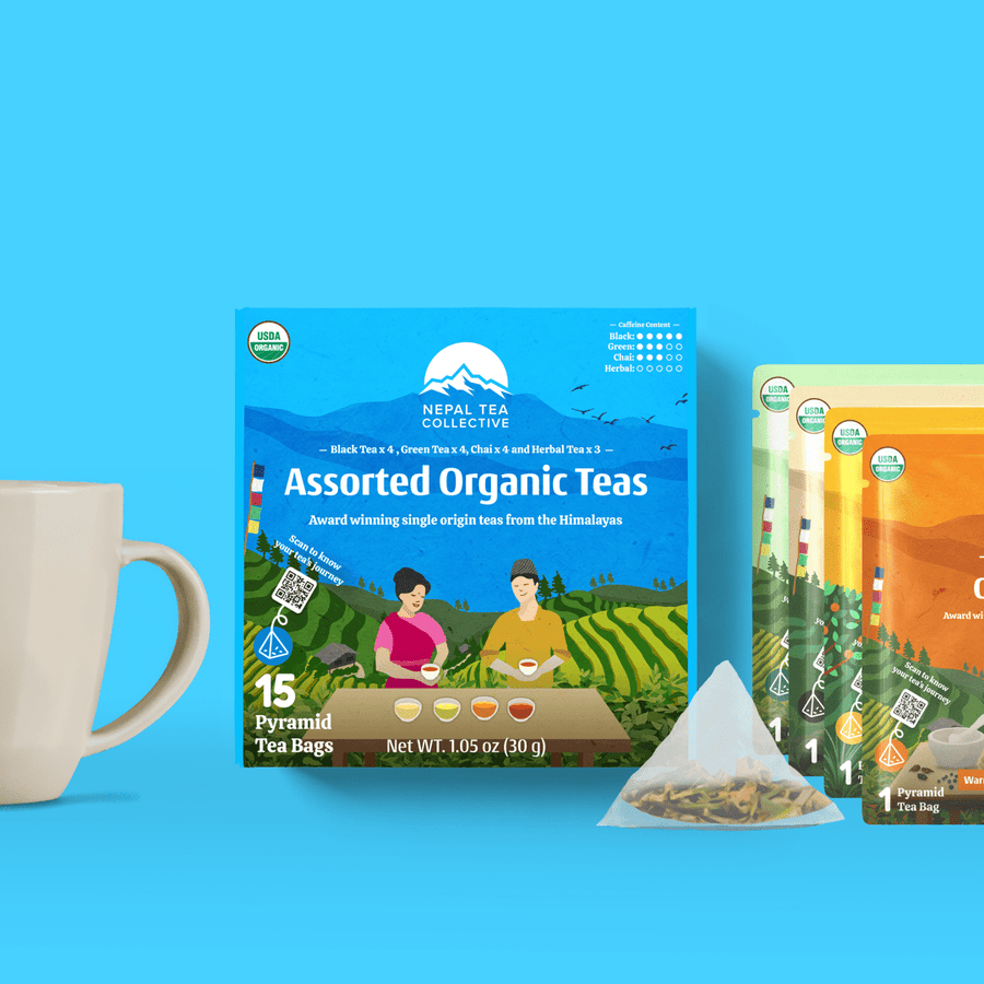 Assorted Organic Teas - 15 Pyramid Tea Bags